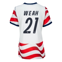Camiseta Estados Unidos Timothy Weah #21 Primera Equipación Replica Mundial 2026 para mujer mangas cortas